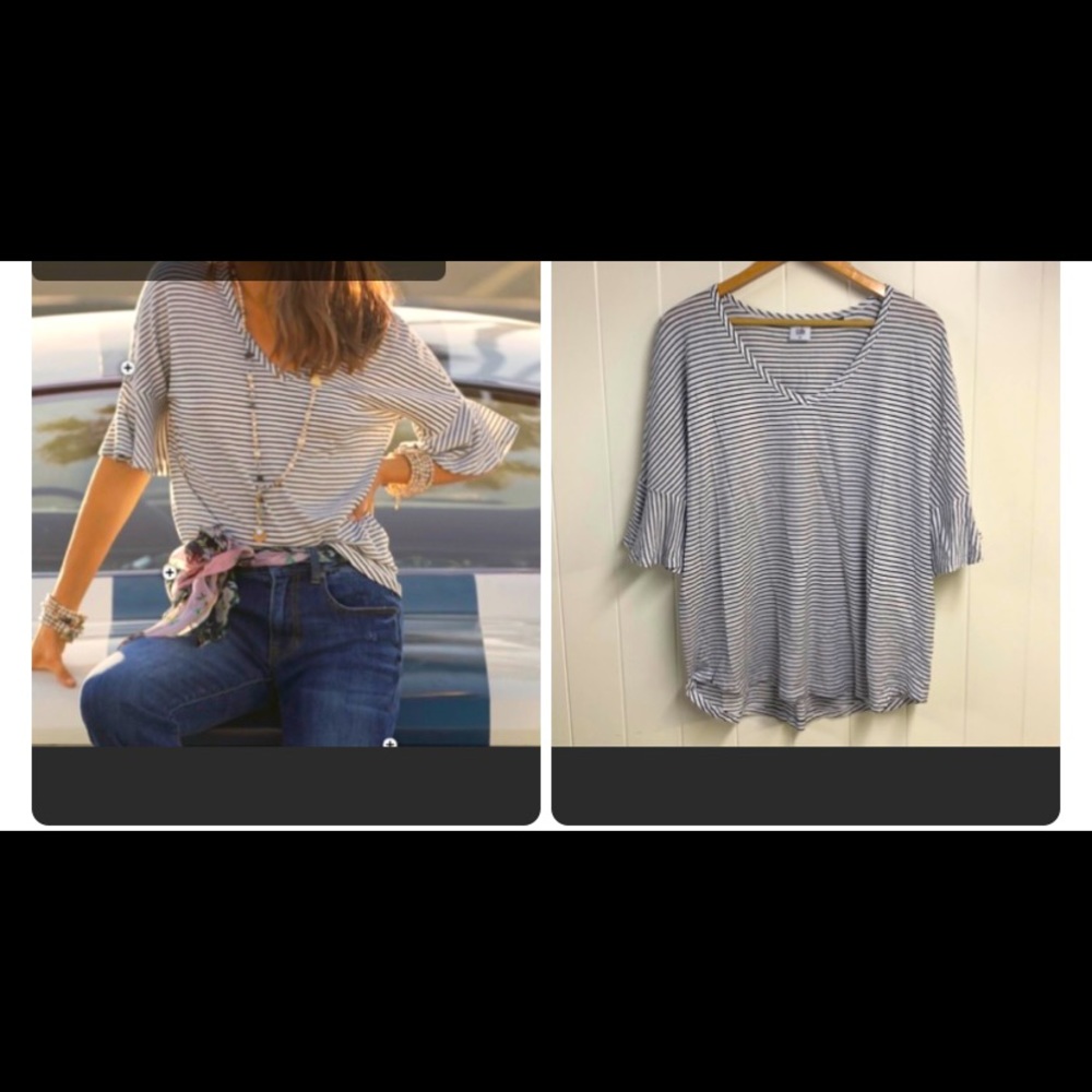 Stripe blue top